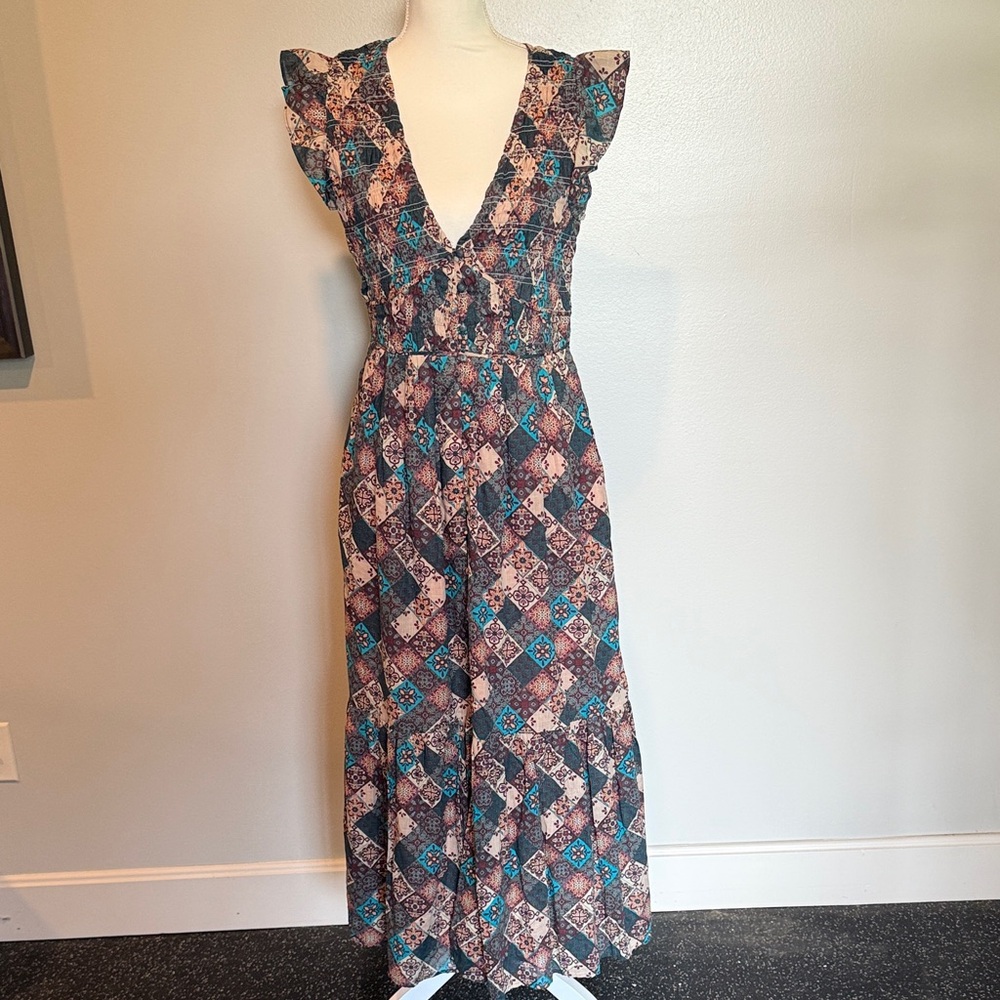 Elegant Patchwork Maxi Dress